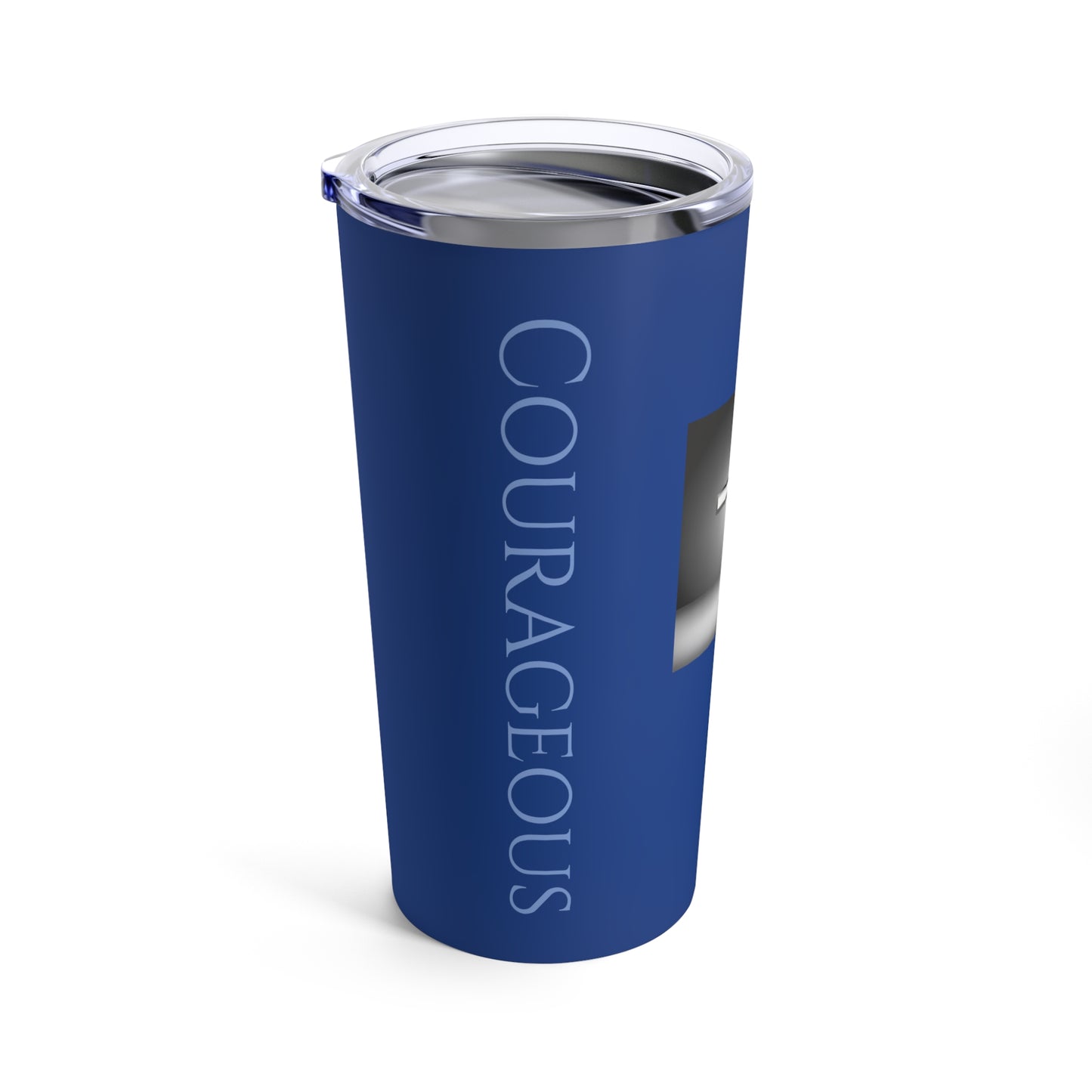 Strong and Courageous Stainless Steel Tumbler/Vacuum Insulated/ Durable/Resistant to Corrosion and Staining/Large 20 Oz. /Commuter's Choice