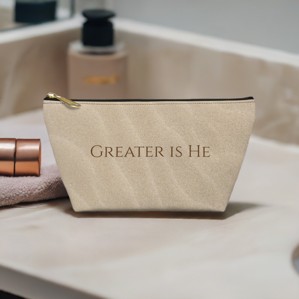 Greater is He Small Travel Pouch