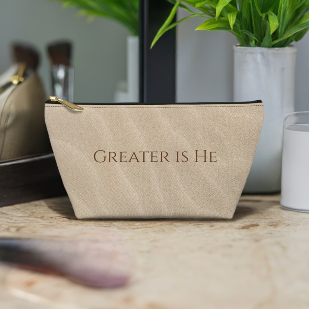 Greater is He Small Travel Pouch