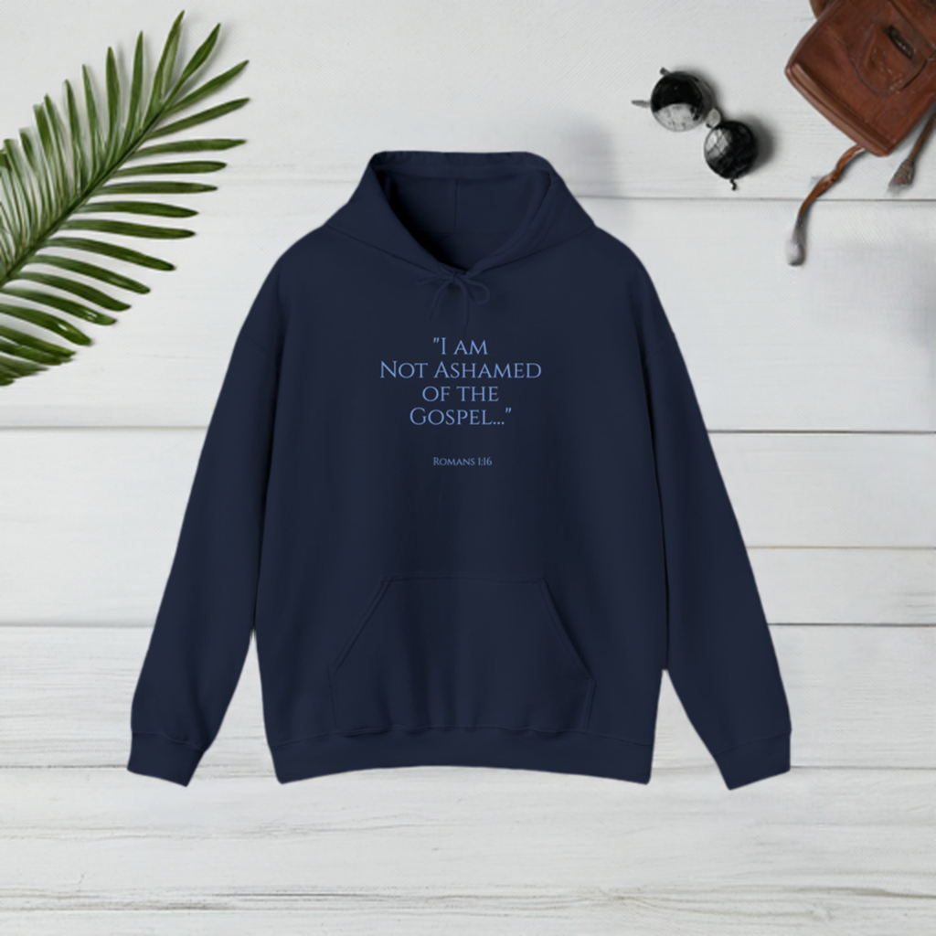 I am not Ashamed of the Gospel Hoodie/Bible Verse Hoodie/Christian Hoodie/Christian Gift/Christian Streetwear/Christian Sweatshirt